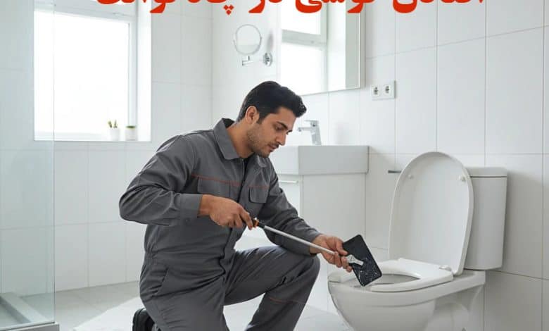 افتادن گوشی در چاه توالت
